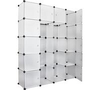 EINFEBEN Penderie Penderies Système d'étagères Créativité 20 cubes avec marteau en bois Bibliothèque Étagère de salle de bain DIY