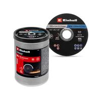 Einhell 100 pièces disques à tronçonner métal et inox, Ø 115 x 1 mm | Coupe de précision | travail du métal | alésage de 22,23 mm | certifié MPA | modèle plat | boîte incluse