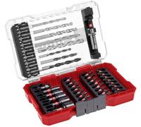 Einhell 108759 39 pièces Assortiment de forets et dembouts métal, Pierre, Béton, bois, Brique 4 mm, 5 mm, 6 mm, 8 mm