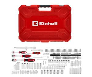 Einhell 181 pièces jeu de douilles et de cliquet | Jeu de douilles | cliquets | assortiment d'embouts | manche de tournevis | clés mâles | coffret inclus