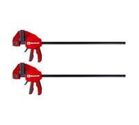 Einhell 2 serre-joints à une main, 600 mm | Poignée rapide | Serrage 600 mm | Force de serrage 150 kg | Fonction d’écartement | Profondeur 90 mm