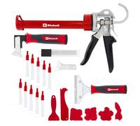 Einhell 22 pièces kit de réparation pour silicone | Pistolet à cartouche | rotation 360° | 4 lisseurs de joints | couteau à joint | grattoir à joints | spatule | bouchons à vis