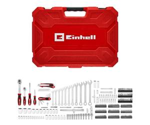 Einhell 233 pièces coffret à outils de mécanicien | Cliquets | clés mixtes | jeu d'embouts | douilles | rallonges | adaptateurs | clés mâles
