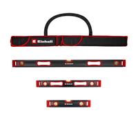 Einhell 3 pièces jeu de niveaux à bulle Profi, 40/60 / 100 cm | Profilé aluminium | 3 fioles | précision ±0,5 mm/m | embouts caoutchouc | sac transport incl.