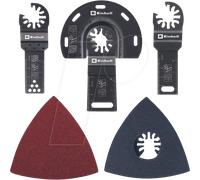 Set de 17 outils multifonctions pour bois, métal et plastique 12 abrasifs et 5 lames