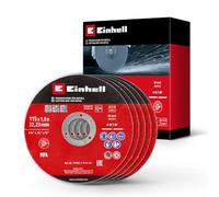 Einhell Disques à tronçonner métal Ø115 mm (ép. 1 mm) – set de 5, certifié MPA