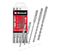 Einhell 5 pièces jeu de forets à béton SDS Plus, 4 taillants, Ø 5-10 mm | Plaquette carbure à quatre taillants | pointe à 150° | double spirale | pour béton et maçonnerie | queue SDS Plus