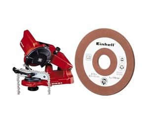 Einhell Affûteuse de chaîne de tronçonneuse électrique GC-CS 85 E (85 W, Epaisseur de la meule 3,2 mn, Dispositif de serrage, Livrée avec 1 meule abrasive) & Meule abrasive de rechange 4,5 mm