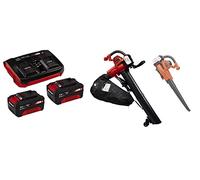 Einhell Aspirateur à feuilles sans fil GE-CL 36/230 Li E-Solo Power X-Change (Soufflage,mode Turbo,avec tube d’aspiration,tube de soufflage) VERSION KIT LIVRE AVEC 2 BATTERIES 3,0Ah + DOUBLE CHARGEUR