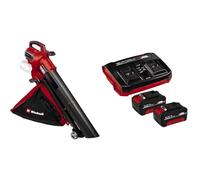 Einhell Aspirateur-souffleur de feuilles sans fil VENTURRO 36/240 Power X-Change (36 V, puissance d’aspiration 740 m³/h max, sac collecteur 45 L, jusqu’à 240 km/h) + Twincharger et 2 Batteries 4,0Ah