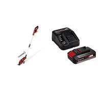 Einhell Cisaille à Gazon Taille-buissons sans Fil GE-CG 18/100 Li T-Solo Power X-Change (18 V, Changement d’Accessoire sans Outil, Vendue avec rallonge télescopique) avec Chargeur et Batterie 2,5Ah