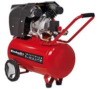 Einhell Compresseur à air double cylindre TE-AC 400/50/10 V (2200 W, Cuve de 50 L, Pression 10bar, Débit d'aspiration 400 l/min, Réducteur de pression)