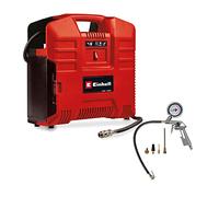 Einhell Compresseur à air portatif sans fil TE-AC 36/8 Li OF Set-Solo | PXC | 36 V | 8 bar | aspiration 130 l/min | sans huile | set de 3 adaptateurs | sans batterie