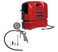 Einhell Compresseur d'air sans cuve TC-AC 190 OF Set (1 100 W, 8 bar max) avec manomètre et 3 adaptateurs