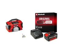 Einhell Compresseur sans fil PRESSITO 18/21 Power X-Change (Li-Ion, 18 V, pompes haute et basse pression, affichage numérique de la pression, arrêt automatique) avec Chargeur et Batterie 4,0Ah