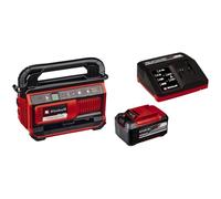 Einhell Compresseur sans fil PRESSITO 18/25 Power X-Change (18V, 11 bar max., kit de 3 adaptateurs, avec flexible haute pression 71 cm et flexible basse pression 1,6 m) avec Chargeur et Batterie 5,2Ah