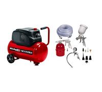Einhell Compresseur TC-AC 200/24/8 OF (1200W, max 8 bar, réducteur de pression, moteur sans huile ni entretien, 24L, support amorti aux vibrations, clapet anti-retour/sécurité) + Kit 13 accessoires