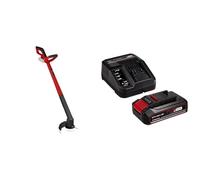 Einhell Coupe-Bordures sans Fil GC-CT 18/2411 Li P-Solo Power X-Change (18 V, Largeur de Coupe 24 cm, Bloc Moteur pivotant, poignée auxiliaire, 20 Lames en Plastique) avec Chargeur et Batterie 2,5Ah