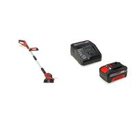 Einhell Coupe-bordures sans fil GE-CT 18/28 Li-Solo Power X-Change (Li-Ion, 18 V, fil pour largeur de coupe 28 cm, bloc moteur inclinable et pivotant) avec Chargeur et Batterie 4,0Ah