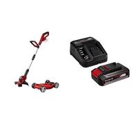 Einhell Coupe-Bordures sans Fil GE-CT 18/28 Li TC-Solo Power X-Change (Li-ION, 18 V, avec Chariot de Tonte, Fil pour Largeur de Coupe 28 cm) avec Chargeur et Batterie 2,5Ah