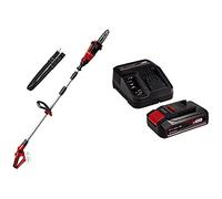 Einhell Élagueuse sur perche sans fil GE-LC 18 Li T-Solo Power X-Change (18 V, longueur de guide 20 cm, manche télescopique, guide et chaîne Oregon) avec Chargeur et Batterie 2,5Ah