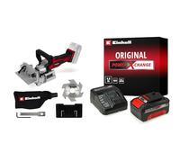 Einhell Fraiseuse à lamelle sans fil TE-BJ 18 Li-Solo Power X-Change (18 V, Li-Ion, réglage en continu de l’angle/de la hauteur, 6 niveaux de réglage de la profondeur) avec Chargeur et Batterie 4,0Ah