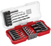 Einhell Jeu de douilles-embouts 1/4 (6.3 mm) 18 pièces 108709 – S-CASE anti-choc, boîte