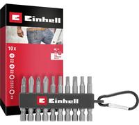 Einhell Karabiner Bit Set 10tlg 118623 Jeu dembouts 1/4 (6.3 mm), PH, PZ, hexagonal, TX