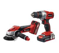 Einhell Kit outils sans fil TE-TK 18 Li Kit (CD+AG) PXC (18V) Livré avec Batterie 1,5Ah et 3,0Ah et Chargeur