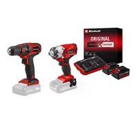 Kit vissage sans fil Einhell - Visseuse à chocs + perceuse-visseuse + 2 batteries 4.0Ah + chargeur