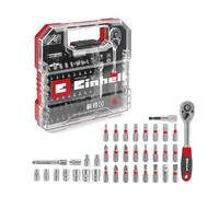 Einhell L-CASE 37 pièces jeu d’embouts et de cliquet | Embouts de 25 mm | cliquet | porte-embout à changement rapide | douilles | adaptateur | rallonge pour douilles