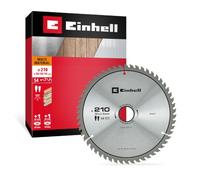 Einhell Lame de scie circulaire, multimatériaux, Ø 210 x 30 mm, 54 dents | Denture HLTCG | Dents carbure | Coupe moyenne | Fentes thermiques | Pour scies sur table | Bagues de réduction incluses