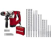 Einhell Marteau perforateur TE-RH 32 4F Kit (1250 W, 5,0 joules, SDS-Plus, poignée anti-vibration, avec boîte électronique, 3 forets, burins pointus et plat) + Kit de 12 forets/burins