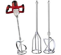 Einhell Mélangeur de peintures et de mortiers TC-MX 1400-2 E (1400W, Variateur électronique, Interrupteur blocable, Démarrage progressif, Porte-outils solide M14) + Kit de 2 agitateurs