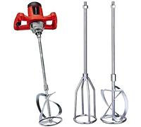 Einhell mélangeur pour peinture et mortier TC-MX 1200 E (680 tours/min, appareil mono-vitesse compact pour le malaxage de matériaux visqueux, mélangeur pour mortier 100 mm) + Kit de 2 agitateur