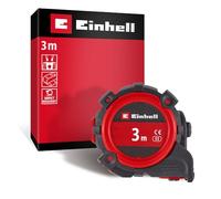 Einhell Mètre Ruban 3 m (système autolock, revêtement nylon, embout magnétique, lame en acier, boîtier antichoc, clip ceinture, précision classe II)