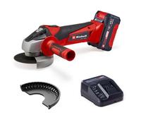 Einhell Meuleuse d’angle sans fil TC-AG 18/115 Li (1x4,0Ah) | 18 V | Ø 115 mm | profondeur 28 mm | démarrage progressif | poignée auxiliaire | sans disque | batterie 4,0 Ah + chargeur