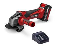 Einhell Meuleuse d’angle sans fil TC-AG 18/115 Li (1x4,0Ah) | 18 V | Ø 115 mm | profondeur 28 mm | démarrage progressif | poignée auxiliaire | sans disque | batterie 4,0 Ah + chargeur