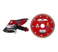 Einhell Meuleuse d'angle TE-AG 125/750 Kit (750 W, Longueur du câble : 3m, Tête métallique, coffret avec poignée supplémentaire ride, disque à tronçonner au diamant) + Disque de coupe diamant