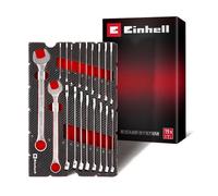 Einhell Mix&Match Insert Clés Mixtes 19 pcs (Profil 12 Pans Acier Chrome Vanadium 6-27 mm EVA Système E-Case)