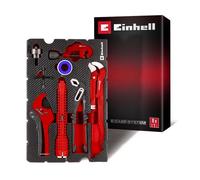Original Einhell E-Case Pad 8 pièces installation sanitaire (set plombier, coupe-tube, clé lavabo multifonction, poinçon tôle rmoire électrique, ruban isolant, pinces, système E-Case)