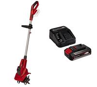 Einhell Motobineuse sans fil GE-CR 18/20 Li E-Solo Power X-Change (18 V, Ions Li, réglage de Vitesse, Lame scarifiante, Prise supplémentaire) avec chargeur et batterie 2,5Ah