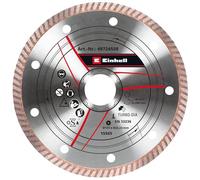 Einhell Original Disque de coupe diamant à bord turbo Ø 125 | accessoire meuleuse d’angle | Ø 125 x 1,2 mm | alésage M14 | max. 12 250 tr/min | extra-fin pour réduire la perte de matériau