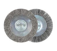Einhell Original Ensemble de brosses pour joints Ø 110 mm | pour nettoyeur de joints sans fil GE-CC 18/110 Li E | brosse acier largeur 10 mm | brosse nylon largeur 6 mm