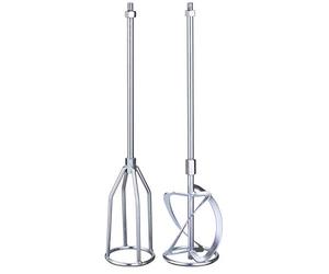 Einhell Original Jeu de 2 mélangeurs, M14 | accessoire pour mélangeurs peinture/mortier Einhell | mélangeur peinture Ø 120 mm | mortier Ø 135 mm | emmanchement M14