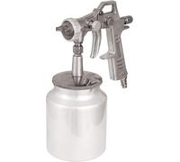 Einhell Original Pistolet à Peinture avec Godet d'alimentation | pression jusqu’à 4 bar | godet 1 L | réglage du débit peinture | jet rond/large | buse rotative | embout