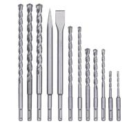 Einhell Jeu de 12 forets et burins SDS-Plus - 10 forets 5-16 mm, burin plat et pointeau