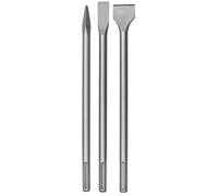 Einhell Original Set de 3 burins SDS Max, 400 mm | accessoire marteau de démolition | acier | longueur 400 mm | emmanchement SDS-Max