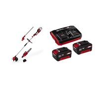 Einhell Outil Multifonctions sans Fil GE-LM 36/4in1 Li-Solo Power X-Change (2x18 V, Moteur sans Charbon Brushless, tête de Taille-Haies inclinable sur 7 Positions) + Twincharger et 2 Batteries 3,0Ah