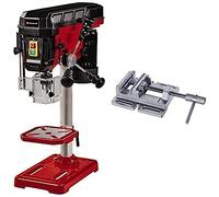 Einhell Perceuse à colonne TC-BD 500 (500 W, 9 vitesses jusqu’à 2 410 tr/min, profondeur max. 50 mm, butée de profondeur ajustable, table réglable en hauteur, pivotante et inclinable) + Étau